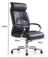 Silla de Oficina Moderna Giratoria Blanca para Oficina en Casa, Ecuador, Ergonómica, Ejecutiva, de Cuero PU Genuino