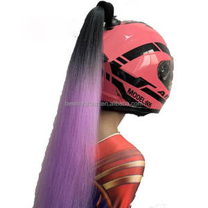 Accesorios para Motocicleta <span class=keywords><strong>con</strong></span> Diseño Atractivo, Peluca Colorida para Casco, Cola de Caballo Superior, Cola de Caballo para Mujer, Cabello para Casco de Motocicleta - Product Image 5