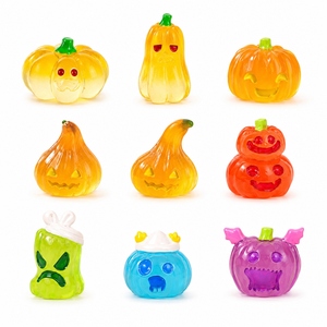 Figuras de Calabaza de Resina Miniatura al por Mayor, Brillan en la Oscuridad y de Color Sólido, para Decoración de Jardín de Hadas y Manualidades - Product Image 1