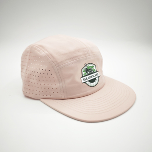 Casquettes d'été en maille de haute qualité pour le camping, en tissu de coton, avec broderie personnalisée et patch en cuir, respirantes, pour le sport et les activités de plein air - Product Image 3