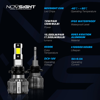Novsight 72W 15000Lm Auto faro bombilla 9005 H1 H3 H11 Canbus H7 Foco Led H4 coche bombillas 9005 H4 Led faro para coche