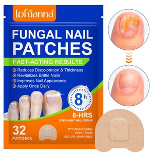 32Pcs Plester Perawatan Kuku Jamur untuk Penggunaan Malam Hari, Memperbaiki Penampilan Kuku, Perbaikan Kuku Kaki, Plester Kuku Jamur - Product Image 1
