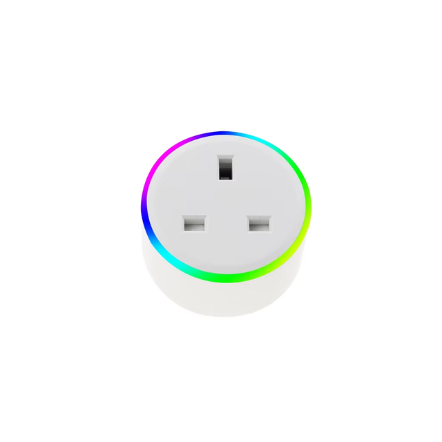 UK Standard Mini WiFi Smart Electrical Plug with 2 Outlets LED Light RGB Scene Tuya Smart Life Compatible Alexa Google Home