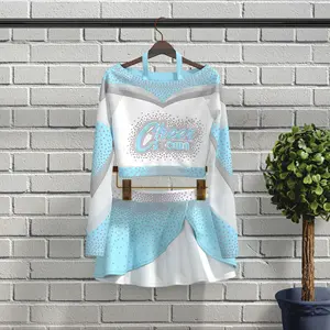 New Arrivals Free Design Cheerleading Dance Dress Cheerleading Uniform Teen Cheerleader Costumes With Rhinestones