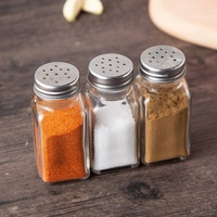 Bouteilles en verre de 100 ml pour assaisonnement de cuisine, avec couvercle en acier, pots de conservation alimentaire pour barbecue, chili, sel, camping et utilisation en pot, étanches, vente en gros