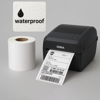 Rouleau d'étiquettes d'expédition thermiques imperméables 4"x6" autocollantes vierges compatibles avec les imprimantes Zebra, Brother et Munbyn
