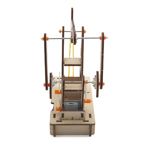 Wooden Oil Pump <b>Model</b> <b>Kit</b> With Gear Transmission For Kids Diy Assembly Educational Toy 4-6 Years Old - Product Image 2
