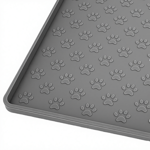 Modern Animal Pattern Edges Waterproof Non-Slip Eco-Friendly <b>Silicone</b> Pet Feeding <b>Mat</b> for Dogs with Stylish Border - Product Image 4