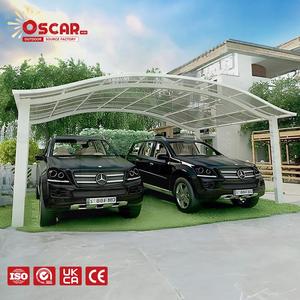Abri de voiture moderne en métal à montage unique avec fonction pare-soleil pour <span class=keywords><strong>stationnement</strong></span> extérieur dans les allées et cours privées – Abri de voiture en aluminium - Product Image 1
