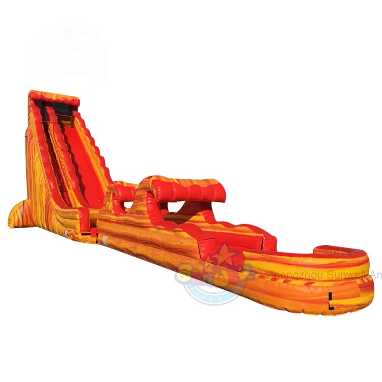 32ft crush 2 lane run N splash combo inflatable water slide/water slide/slip n slide with pool