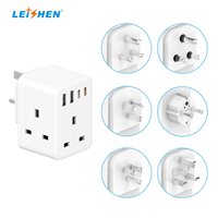 Adaptateur secteur UK en promotion, prise UK/EU/US, multi-prises + USB-A et Type-C, 2 ports de charge rapide, adaptateur multifonction, personnalisation