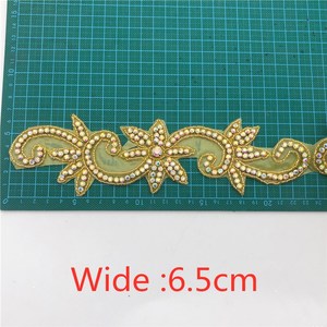Ruban applicateur de strass thermocollants motif cristal avec strass pour robes de mariée et ceintures - Product Image 4
