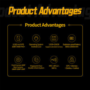 Para Dorland <span class=keywords><strong>Aloha</strong></span>_5G PRO, Teléfono Inteligente con Pantalla Táctil LCD HD de 6.583 Pulgadas, 5G Android, Reconocimiento Facial HD, Cámara Trasera de 108MP, Protección Contra Explosiones - Product Image 5