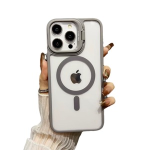 เคสใสระบบแม่เหล็กสำหรับ iPhone 16 PRO MAX พร้อมที่ยึดเลนส์กรอบอะคริลิคใสสำหรับ iPhone 15 14 13 12 - Product Image 3
