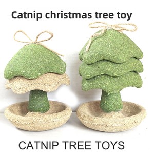 Jouets pour chats naturels et frais à la menthe, bâtonnets de nettoyage dentaire en bois de nœud d'arbre pour Noël, bâtonnets à mâcher pour le nettoyage des dents et jouets auto-amusants pour chats - Product Image 1