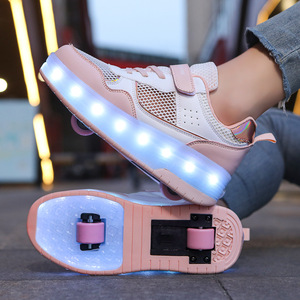 รองเท้าผ้าใบเด็กมีไฟ รุ่น 2088  วัสดุตาข่าย พื้นรองเท้า TPU พื้นรองเท้ากลาง EVA แฟชั่น สำหรับใส่ลำลอง - Product Image 3