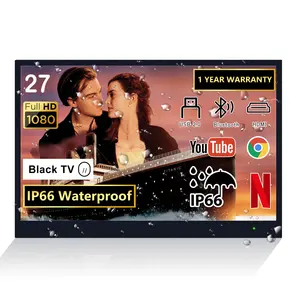 TV inteligente de 27 pulgadas, Android, 12V, LCD, resistente al agua, baño, negro, WiFi