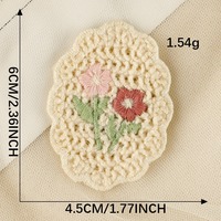 Patch en dentelle brodée à la machine motif fleur de cerisier, autocollant en tissu DIY pour accessoires capillaires et décoration de vêtements