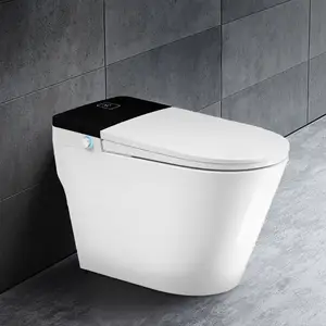 TEJJER Kamar Mandi Mewah Baru Persegi Elektrik Opsional Led Toilet Pintar One-Piece