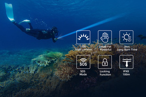 Xtar D20 Báo Chí 1200lm 600LM lặn ngọn đuốc linternas LED de buceo de Alta calidad chuyên nghiệp - Product Image 4