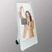 Panneau d'affichage numérique mobile intérieur A-Frame avec écran publicitaire LCD 43 "alimenté par batterie et intégré