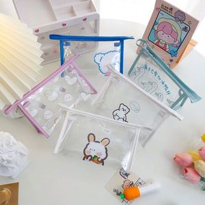 Logo Custom Printed School Children Cute Fabric Clear Case Pencil Bag With Customized Designs and Multi-Colored Options - Product Image 2