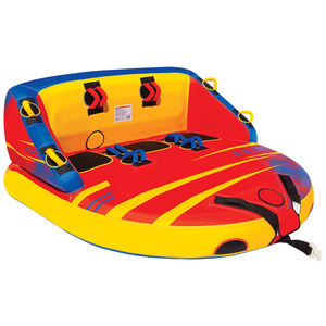 PVC Multi-handle <b>Towable</b> Inflatable Water Amusement Facility Big Water Sport <b>Towable</b> Tube for Boating Pull Behind Flying Tube - Product Image 2