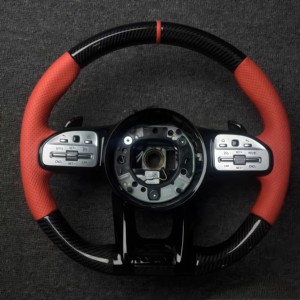 Volant en cuir haute performance personnalisé YLD GLC E S CLS <span class=keywords><strong>AMG</strong></span> W167 W177 W190 W205 W206 W213 W217 W223 en fibre de carbone pour Benz - Product Image 2