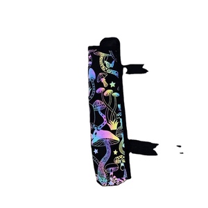 Holographic Large Hand 33Cm Spider Reflective High Premium <b>Bamboo</b> Clack Rave Fan for Party Use - Product Image 6