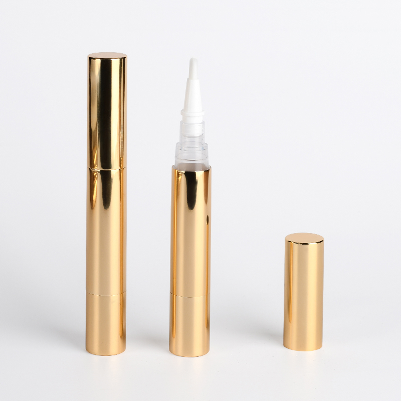 Hot sale 3ml 5ml eye lash Growth Liquid Tube Cosmetic Lip Gloss Container PET plastic twist pen with Brush Tip
