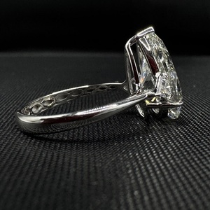 แหวนเพชรทองคำขาว 14k พรีเมียม เครื่องประดับชั้นดีเหนือกาลเวลา สำหรับงานแต่งงาน งานหมั้น งานเฉลิมฉลอง และคอลเลคชั่นแฟชั่น - Product Image 3