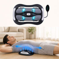Cojín de Masaje para Recuperación Post-Entrenamiento Sin Preocupaciones de Seguridad IP, para Cintura y Espalda Baja, con Calor, Vibración, Estiramiento Lumbar y Control de Tiempo para el Hogar
