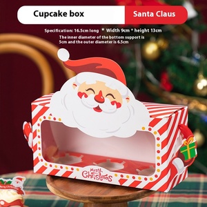 Caja de cartón decorativa <span class=keywords><strong>para</strong></span> hornear de <span class=keywords><strong>cumpleaños</strong></span> de Navidad, juego de tazas de magdalenas enchufables de laminación mate, diseño de Torre de fresa <span class=keywords><strong>para</strong></span> pequeños - Product Image 6