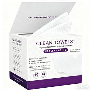 Pacchetto Aggiornato 100% Biodegradabile Certificato USDA <span class=keywords><strong>Salviette</strong></span> Viso XL Usa e Getta Accettate dall'Associazione per l'Eczema - Product Image 1