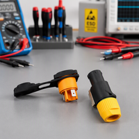 Connecteurs XLR 3 broches mâle/femelle, prise d'alimentation légère, contact en cuivre, montage sur panneau en nylon, IP67, 15A, ronds