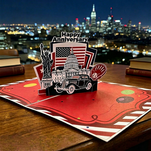 3D Pop Up <b>Paper</b> Craft Card Us Anniversary Commemorative Greeting Card Modern Birthday Gift - Product Image 5