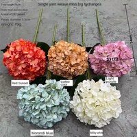 Bunga Hydrangea Buatan Sutra Imitasi Realistis Ukuran Besar, Langsung dari Pabrik, Ramah Lingkungan, Kualitas Tinggi, Dekorasi Rumah/Pernikahan Indoor/Outdoor