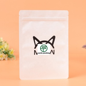 Pochette en papier kraft écologique à trois soudures latérales, imprimée en héliogravure, avec fermeture éclair, pour l'emballage de sous-vêtements de maternité, chaussettes et chaussures - Product Image 6