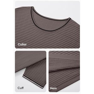 Suéter de palangre a la moda para hombre, Camiseta de punto de algodón acanalado, ropa de gimnasio para entrenamiento atlético - Product Image 2