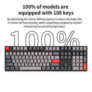Clavier mécanique silencieux HengYu Cherry Axis 108 touches, triple mode, USB Type-C, taille standard, neuf - Product Image 2