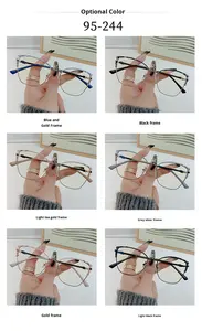 Occhiali fotocromatici Anti-luce blu, struttura in metallo a forma di <span class=keywords><strong>occhio</strong></span> di <span class=keywords><strong>gatto</strong></span>, fornitore di occhiali all'ingrosso, adatto a tutte le forme <span class=keywords><strong>del</strong></span> viso - Product Image 6