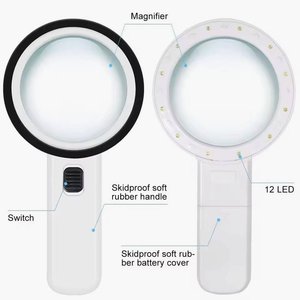 Loupe avec lumière, loupe de poche 30X, loupe éclairée à 12 LED pour la lecture des personnes âgées, la soudure - Product Image 5