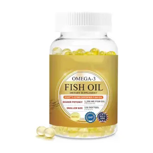 Omega 3 Fischöl Kapseln Kleine Größe Leicht zu schluckende Kapseln für Frauen und Senioren unterstützen Logo und Etiketten anpassung