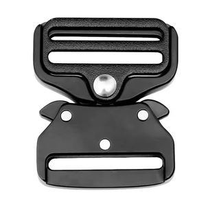 Hebillas de Liberación Rápida para Collar de Perro de Aleación de Zinc Negro de 38 mm de Alta Calidad, Clips Metálicos Tácticos de Liberación Lateral Plana de 1.5 Pulgadas - Product Image 3