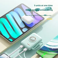 Banque d'alimentation portable mini dessin animé 20000 mAh avec câble intégré, chargeur portable cadeau