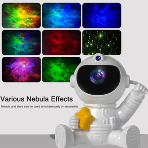 Proyector de Astronauta, Lámpara Nocturna con 8 Efectos, Cielo Estrellado, Lámpara de Noche para Decoración del Hogar, Habitación, Regalo de Cumpleaños para Niños, Navidad - Product Image 4