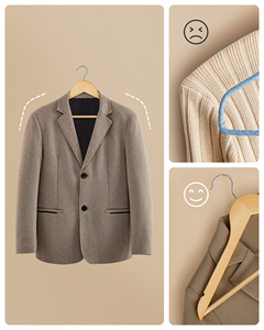<span class=keywords><strong>SONGMICS</strong></span> – cintres en bois pour exposition de vêtements, porte-manteau antidérapant, cintres en bois, 20 pièces - Product Image 4