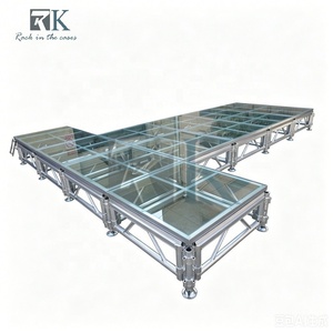 เวทีกระจกทนทาน ปรับระดับความสูงได้ สำหรับงานกลางแจ้ง งานแต่งงาน คอนเสิร์ต - Product Image 1