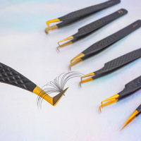 Pinzas de extensión de pestañas personalizadas JOMAY, pinzas de pestañas de conejo, punta afilada, nuevas pinzas probadas a mano sostenibles de 90 grados