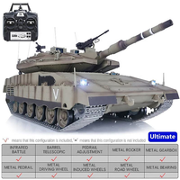 1/16 HengLong 3958 ISR Merkava MK IV chenille CNC métal 2.4G fumée IR bataille son RTR télécommande RC militaire réservoir passe-temps jouets